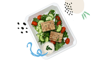 jajka zapiekane z chorizo dietetyczny posiłek z cateringu dietetycznego