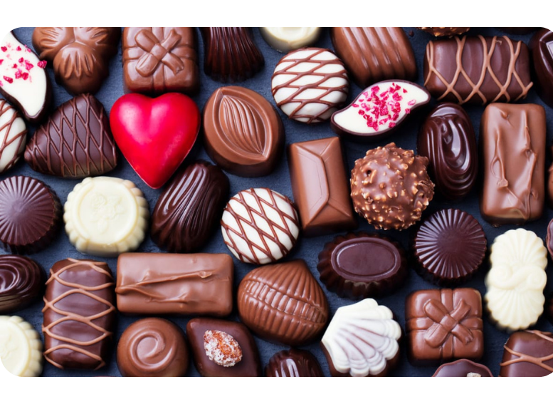 luksusowe praliny jako prezent, słodycze w diecie, czy warto dawać czekoladki w prezencie, wpływ czekolady na zdrowie